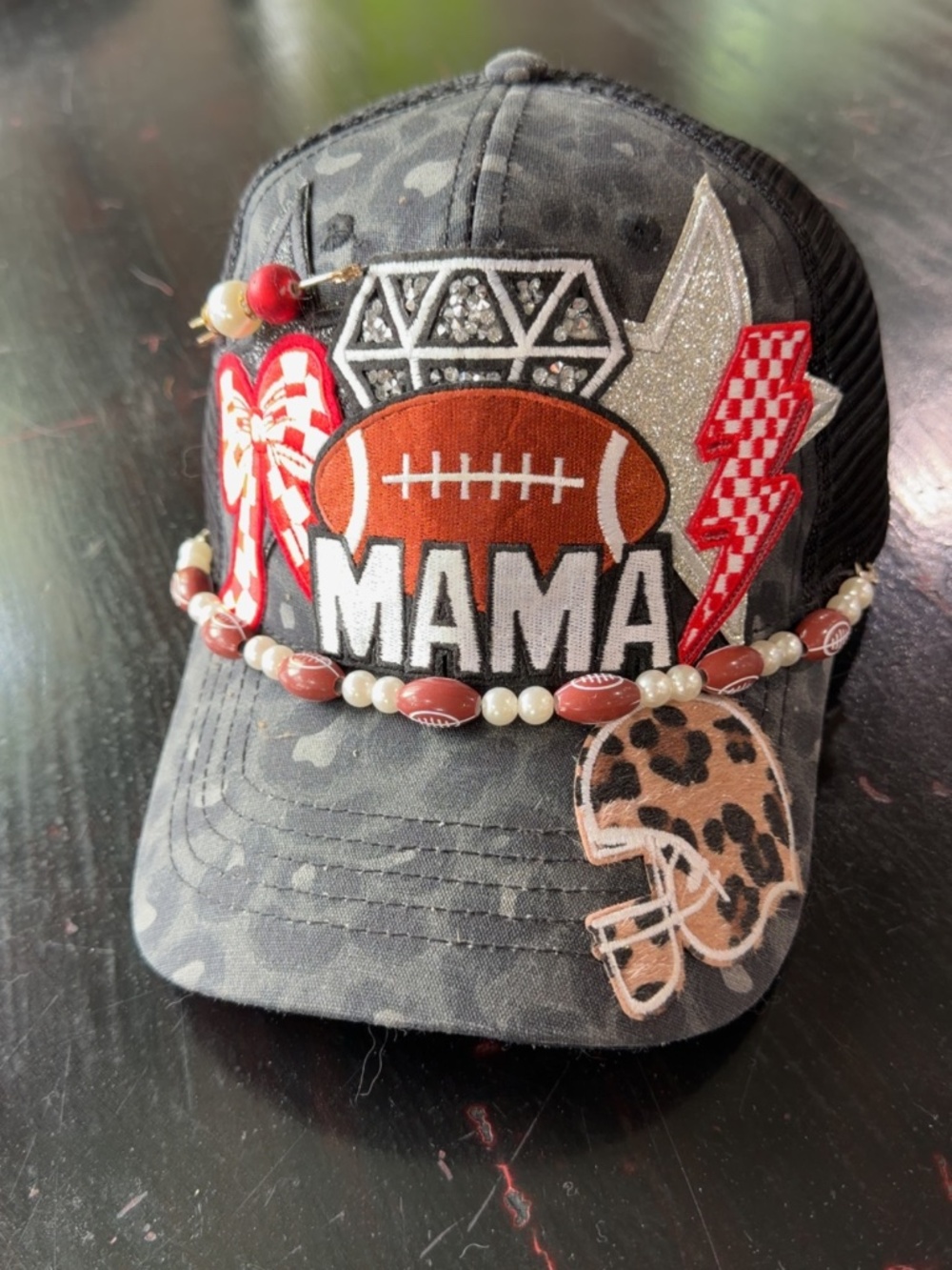 Football mom custom hat